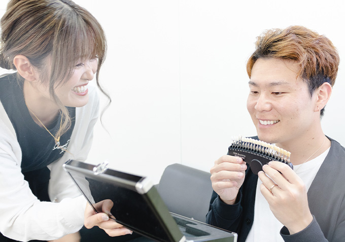 ホワイトニングのカウンセリング風景